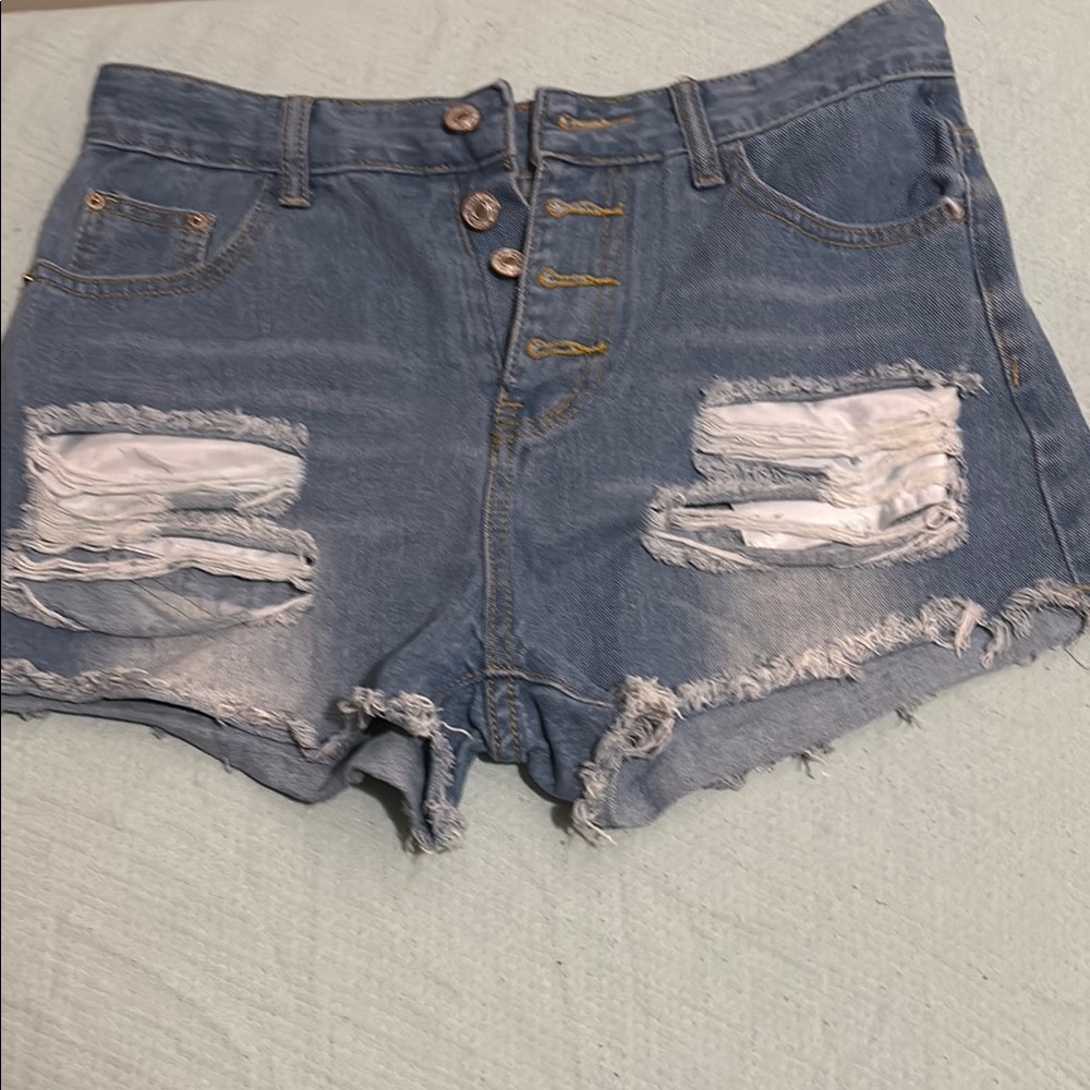 Distressed Denim Women Shorts